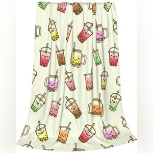 Kawaii Bubble Tea Blanket